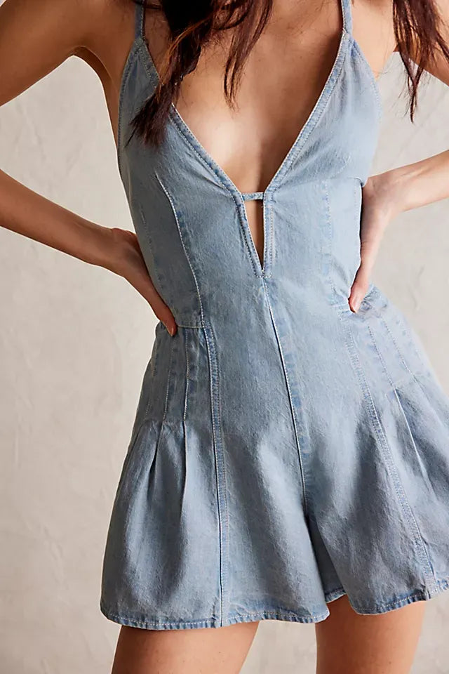 ✦ TradeTrends™ | Azure Muse Playsuit - Calestra
