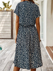 Amber - Printed V-Neck Dress