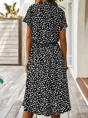 Amber - Printed V-Neck Dress